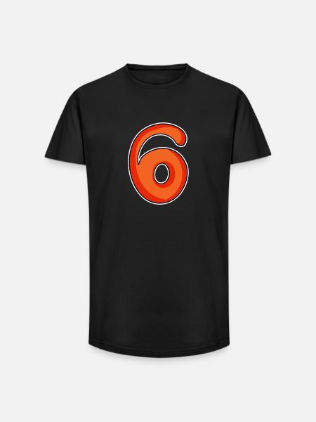 Numéro 6 Numéro - T-shirt coupe longue homme - noir