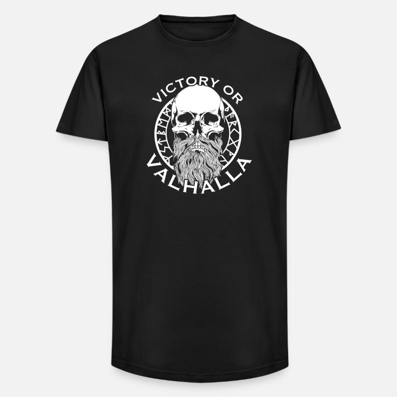 Victoria oder Walhalla - Long Fit Männer T-Shirt - Schwarz