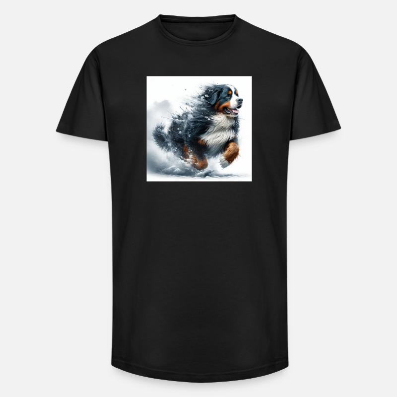 Berner Sennenhund - Long Fit Männer T-Shirt - Schwarz