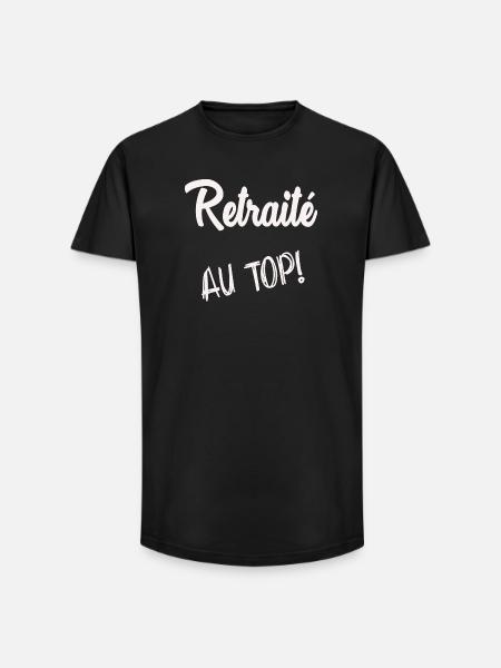 RETRAITE. BONNE RETRAITE. JOYEUSE RETRAITE - T-shirt coupe longue homme - noir