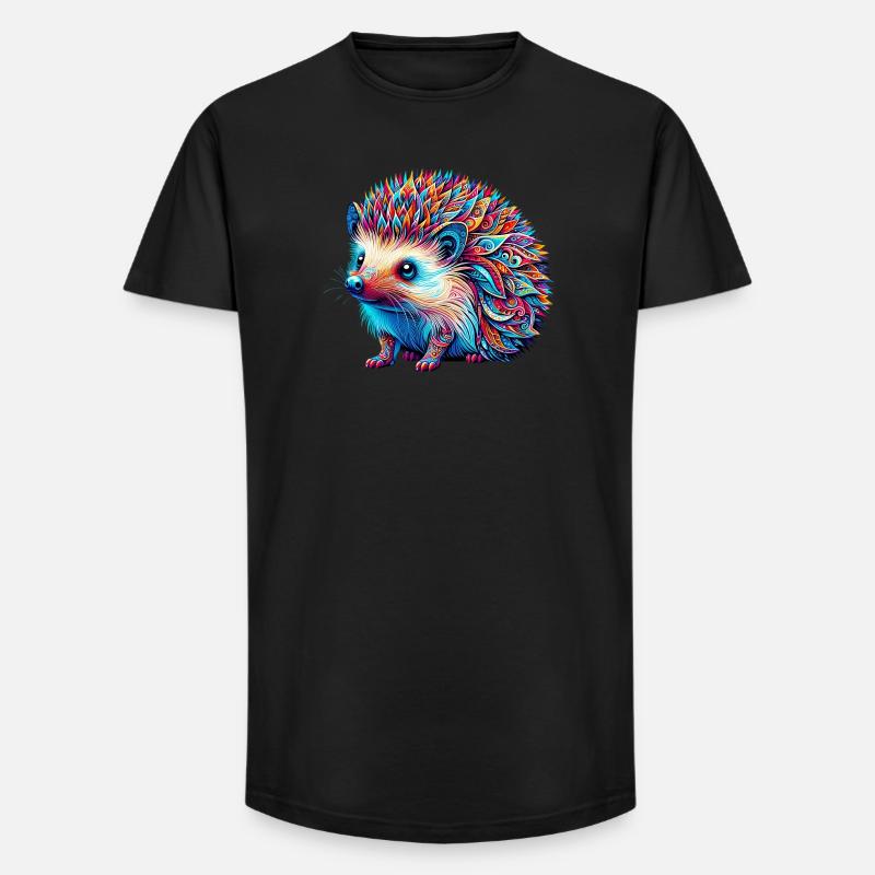 Igel - Long Fit Männer T-Shirt - Schwarz