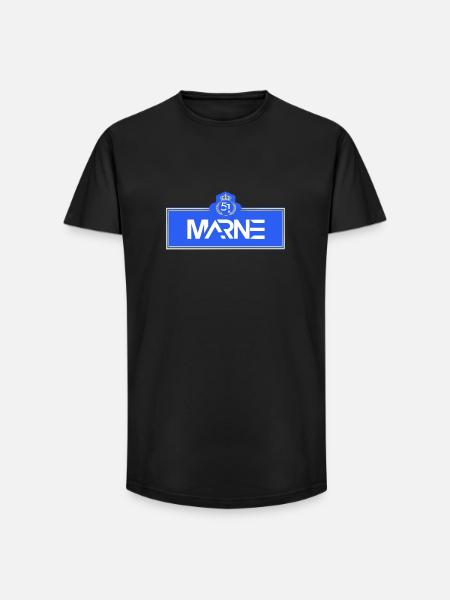 Marl - Long Fit Men's T-Shirt - black