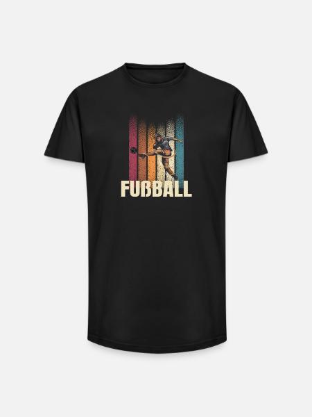 Fußball - Long Fit Männer T-Shirt - Schwarz