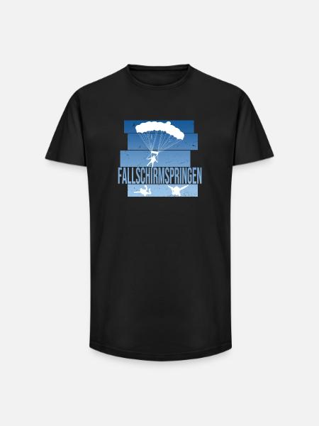 Fallschirmspringen - Long Fit Männer T-Shirt - Schwarz