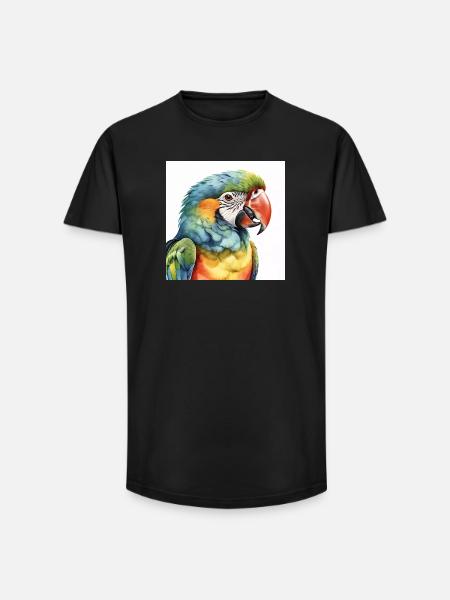 Ara aquarelle - T-shirt coupe longue homme - noir