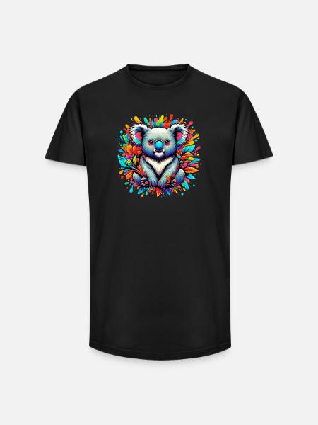 Koala - Long Fit Men's T-Shirt - black