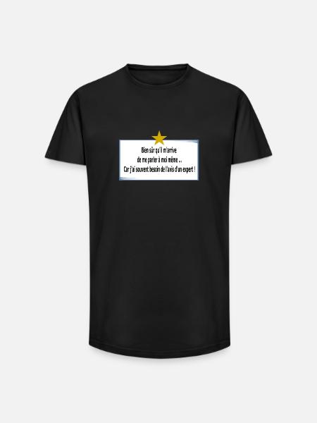 I'm talking to myself - Long Fit Men's T-Shirt - black