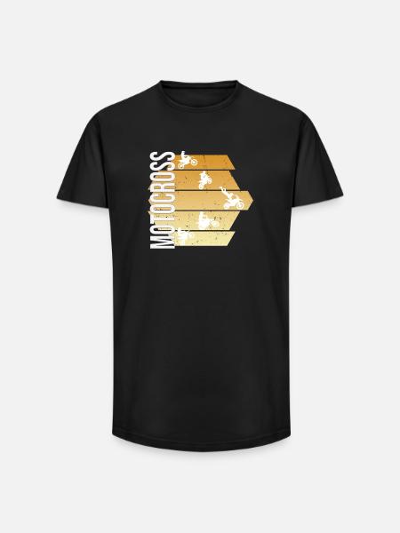Motocross - Long Fit Männer T-Shirt - Schwarz
