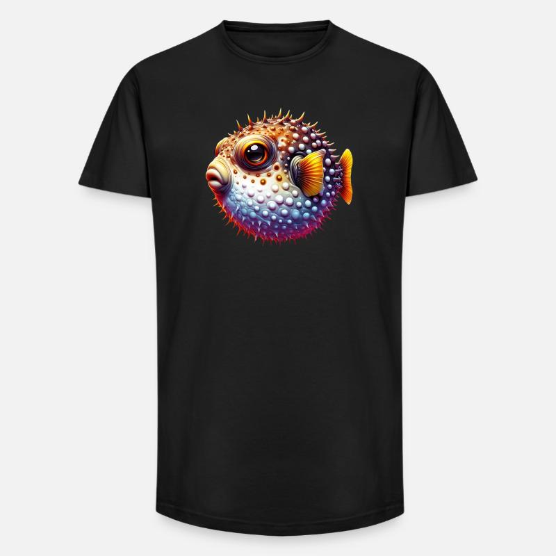 Pesce Palla - T-shirt uomo a vestibilità lunga - nero