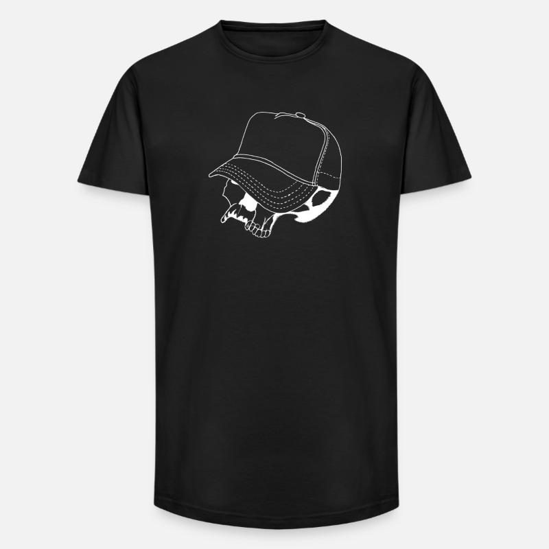 Skull Cap - Long Fit Männer T-Shirt - Schwarz
