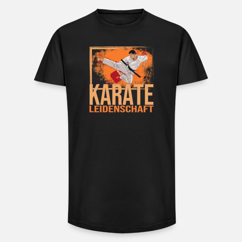 Karate Leidenschaft - Long Fit Männer T-Shirt - Schwarz