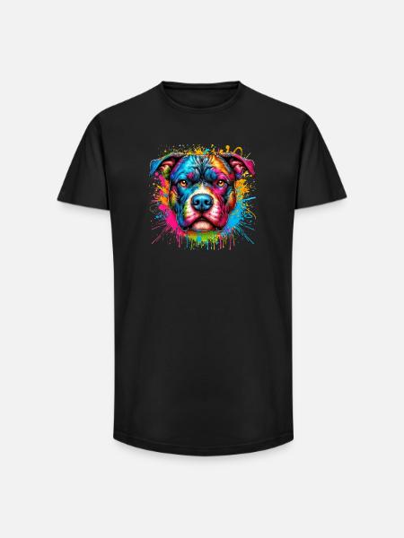 Pitbull Dog - Long Fit Men's T-Shirt - black