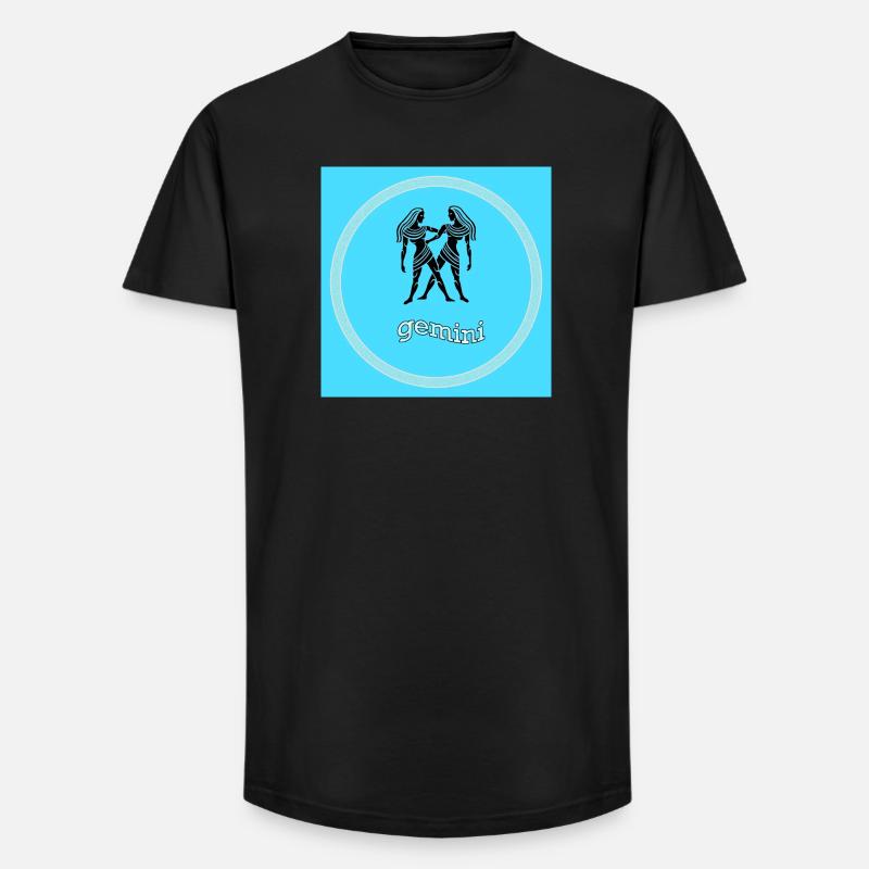 Zwillinge - Long Fit Männer T-Shirt - Schwarz