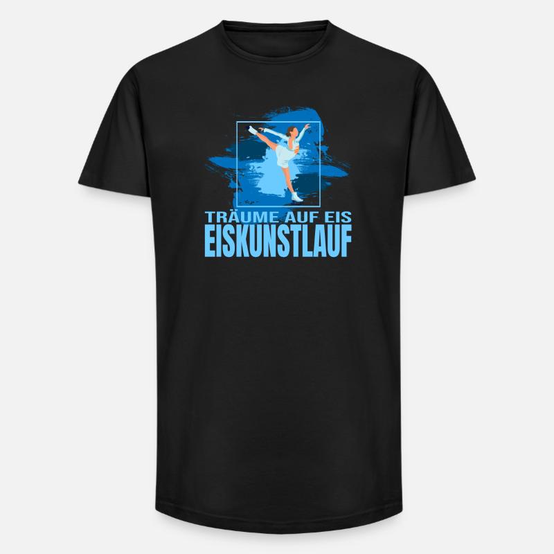 Träume auf Eis - Eiskunstlaufen - Long Fit Männer T-Shirt - Schwarz