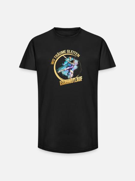Wo träume gleiten - Eiskunstlauf - Long Fit Männer T-Shirt - Schwarz