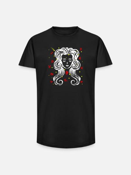 Couleur Vierge - T-shirt coupe longue homme - noir