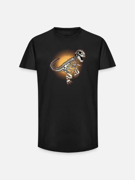 Radiant Dinosaur Skeleton Tyrannosaurus Rex - Long Fit Men's T-Shirt - black