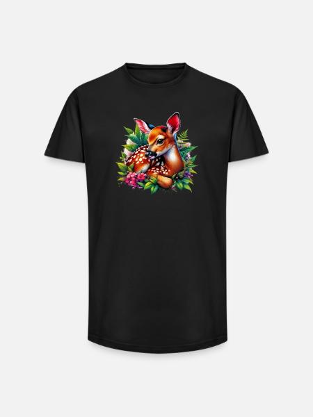 Fawn - Long Fit Men's T-Shirt - black
