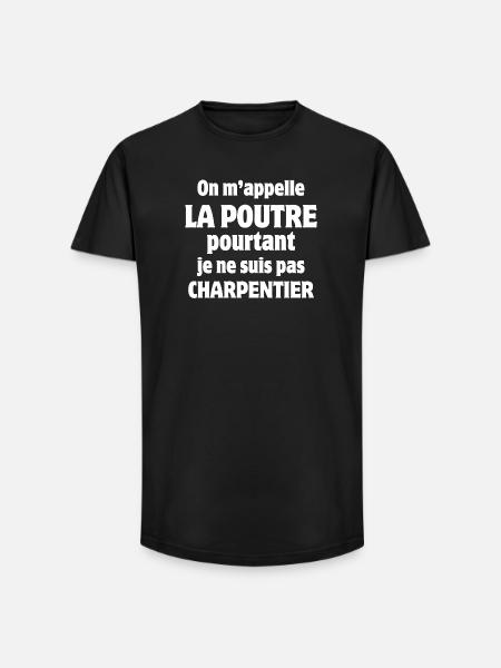 carpenter, beam, joiner - Long Fit Men's T-Shirt - black