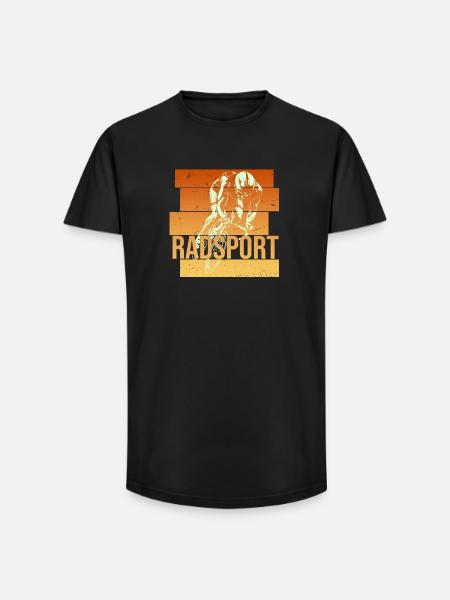 Radsport - Long Fit Männer T-Shirt - Schwarz