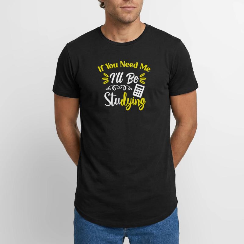 Studying Students Learning Practice Assignment Exams Long Fit Men's T-Shirt