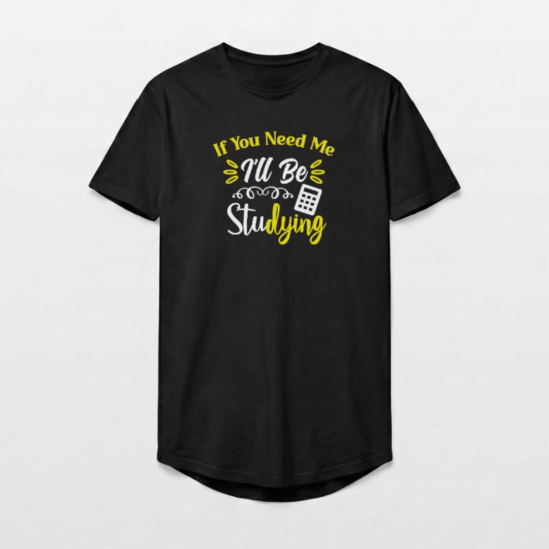 Studying Students Learning Practice Assignment Exams Long Fit Men's T-Shirt