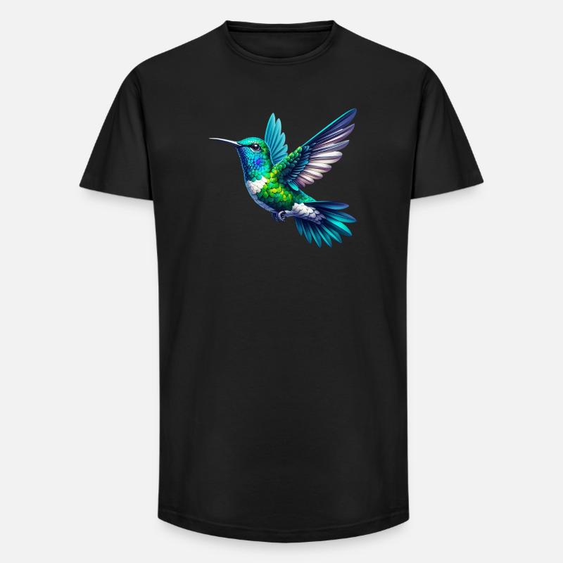 Kolibri - Long Fit Männer T-Shirt - Schwarz
