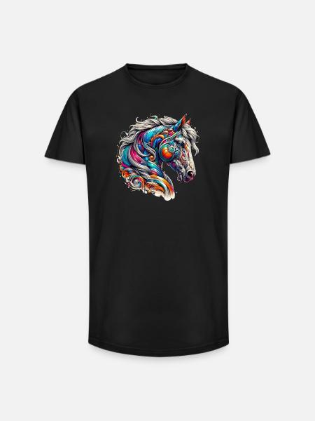 Horse - Long Fit Men's T-Shirt - black