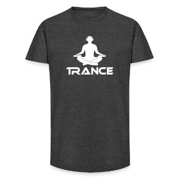 Trance (W) - Long Fit Men's T-Shirt - charcoal grey - Front - AI Model Male 185 light (185cm)