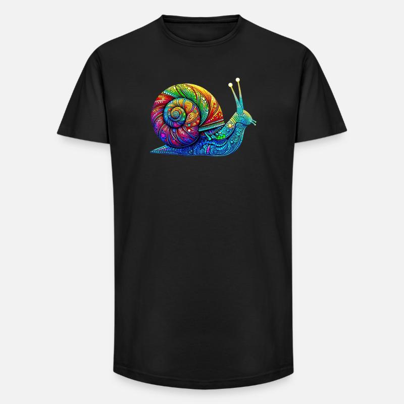 Escargot - T-shirt coupe longue homme - noir
