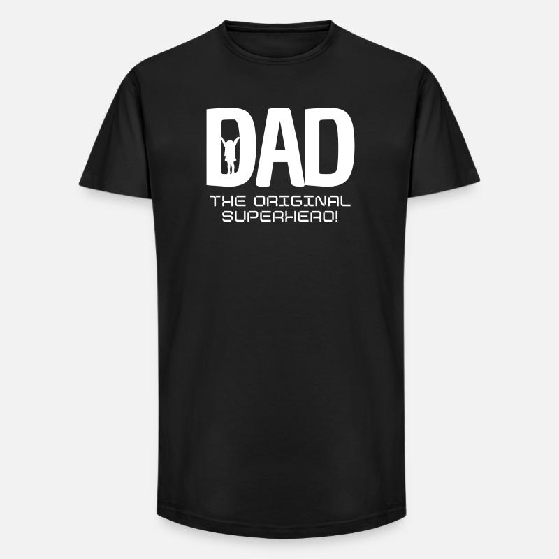 DAD - Long Fit Männer T-Shirt - Schwarz