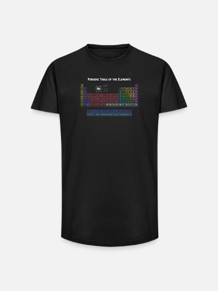 Periodensystem der Elemente - Long Fit Männer T-Shirt - Schwarz