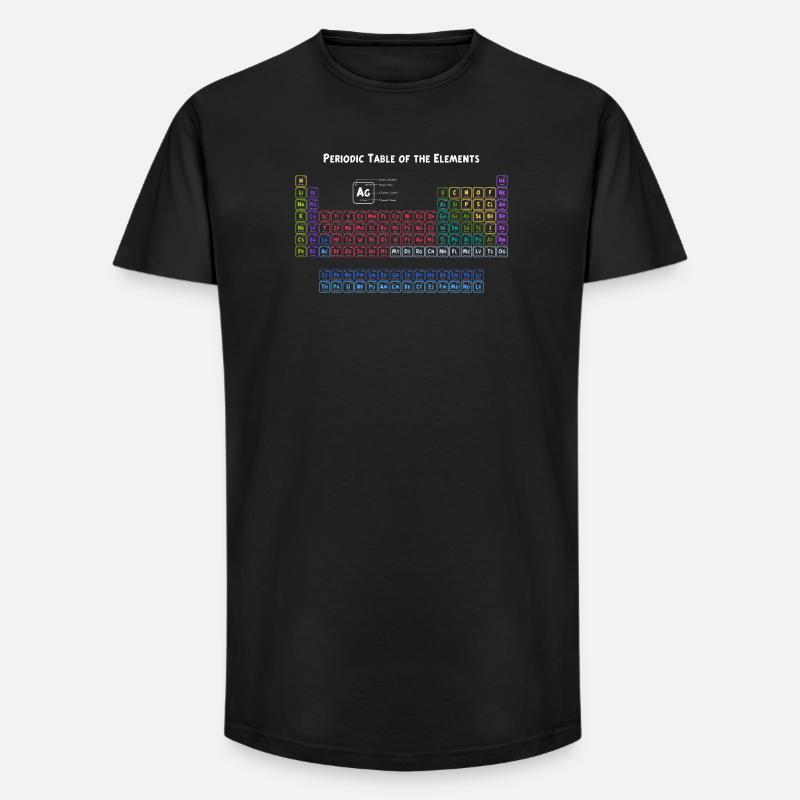 Periodensystem der Elemente - Long Fit Männer T-Shirt - Schwarz