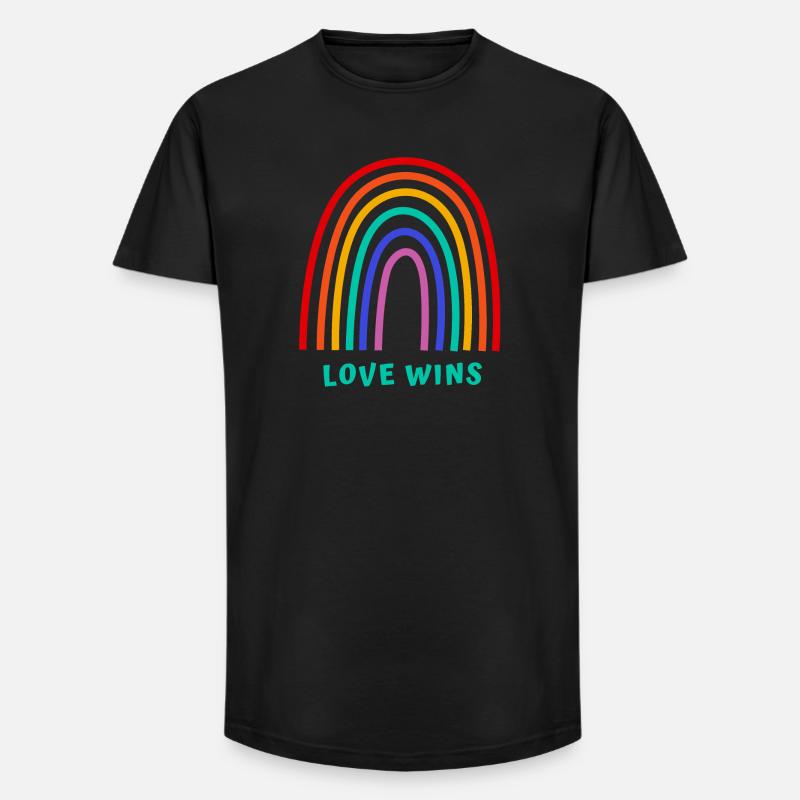 Liebe siegt - Long Fit Männer T-Shirt - Schwarz
