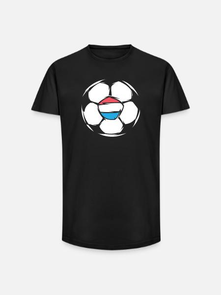 Team Netherlands Soccer Illustration Ball Icon - Long Fit Men's T-Shirt - black