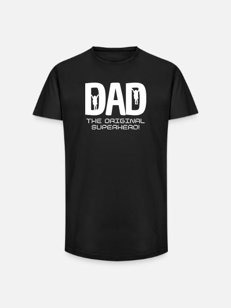 PAPA - T-shirt coupe longue homme - noir