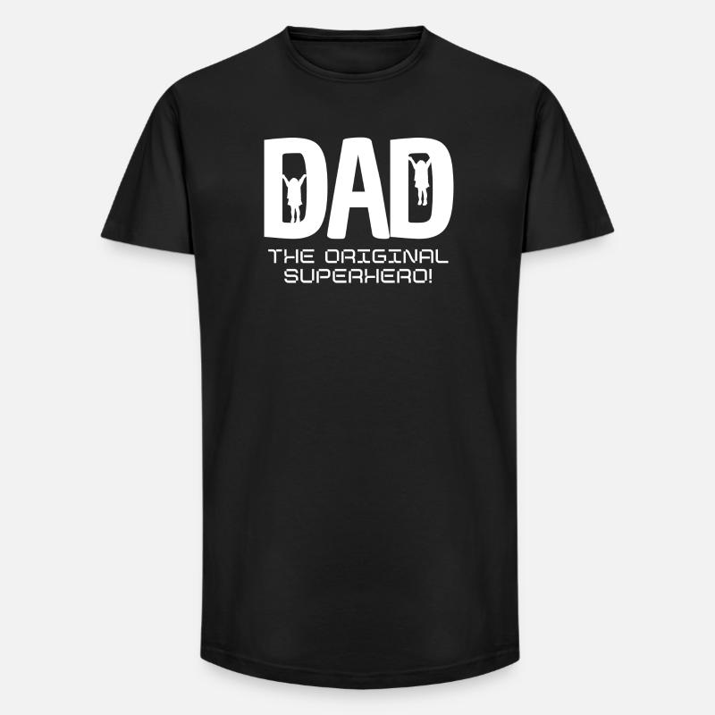 DAD - Long Fit Männer T-Shirt - Schwarz