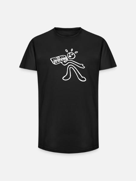 synth player - Long Fit Men's T-Shirt - black