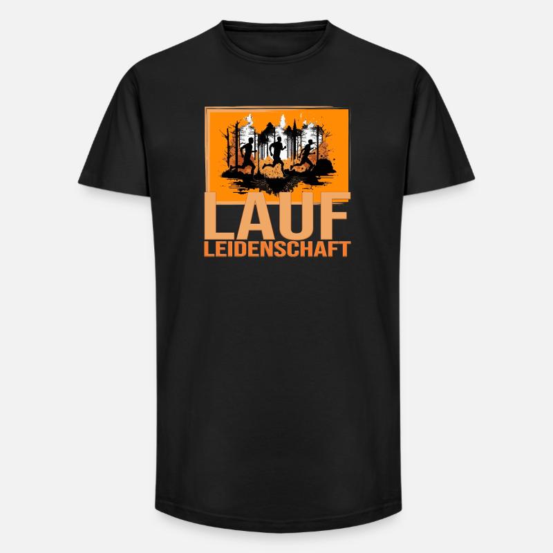 Lauf Leidenschaft - Long Fit Männer T-Shirt - Schwarz