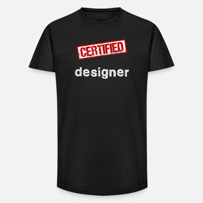 Designer - Long Fit Männer T-Shirt - Schwarz