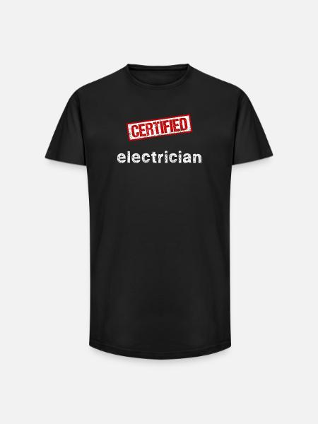 Electrician - Long Fit Men's T-Shirt - black