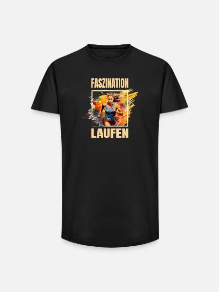 Faszination Laufen - Long Fit Männer T-Shirt - Schwarz