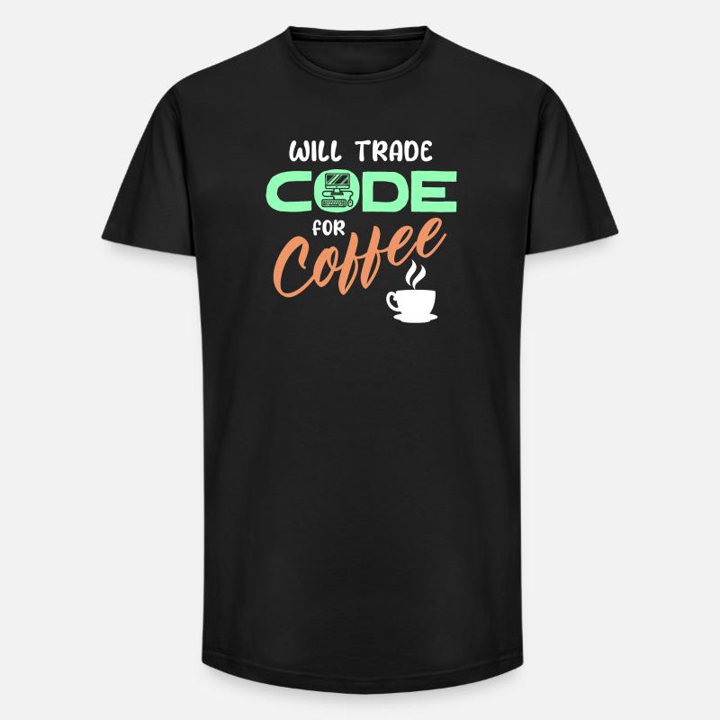 Programmierer Developer Code Statement Computer - Long Fit Männer T-Shirt - Schwarz