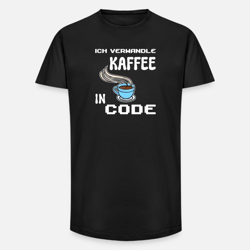 Developer Computerfreak Statement Coden Skripting - Long Fit Männer T-Shirt - Schwarz