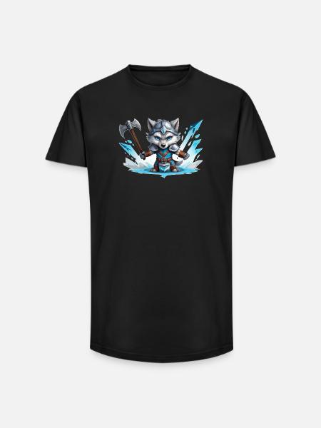 Viking Wolf Warrior - Long Fit Men's T-Shirt - black