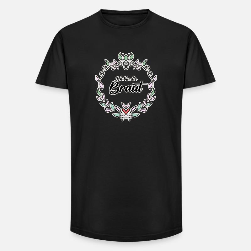 Braut Motiv Form - Long Fit Männer T-Shirt - Schwarz