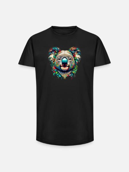 Koala - Long Fit Men's T-Shirt - black