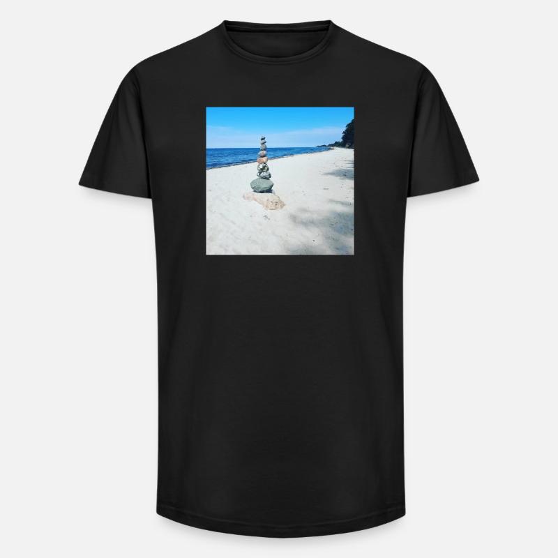 JensJensen - Long Fit Männer T-Shirt - Schwarz