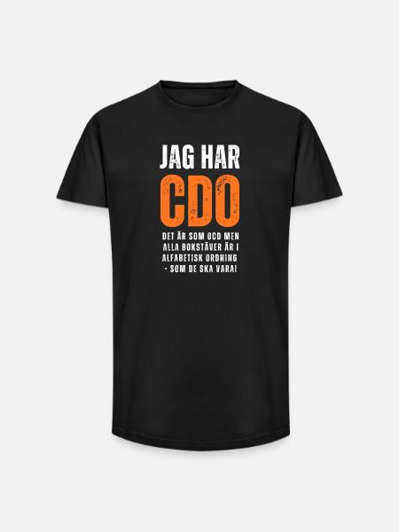 Jag har CDO - T-shirt herr med lång passform - svart