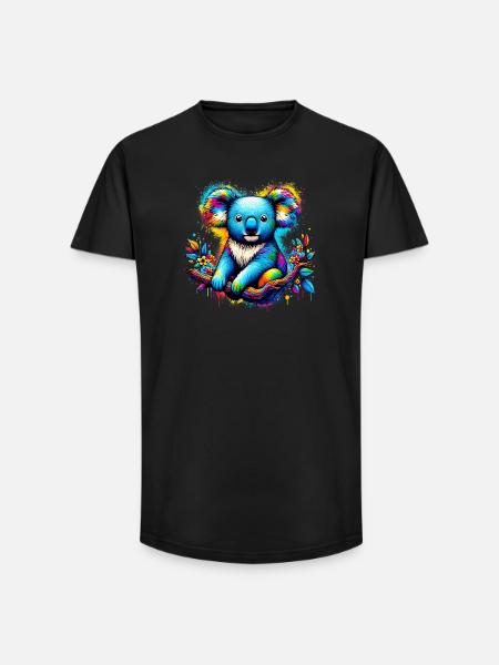 Koala - Long Fit Men's T-Shirt - black